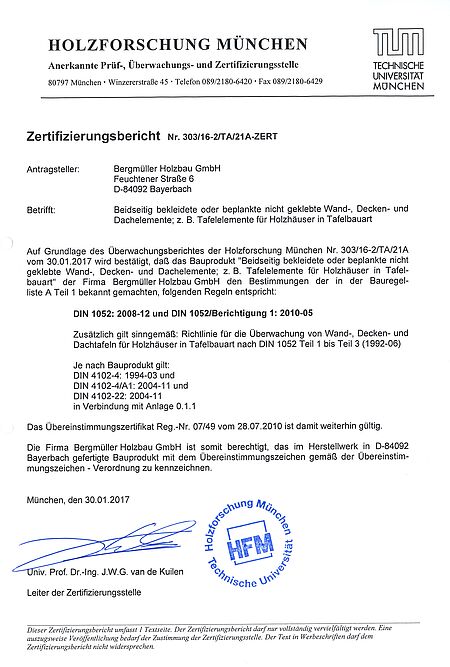 Zertifizierungsbericht Holzforschung
