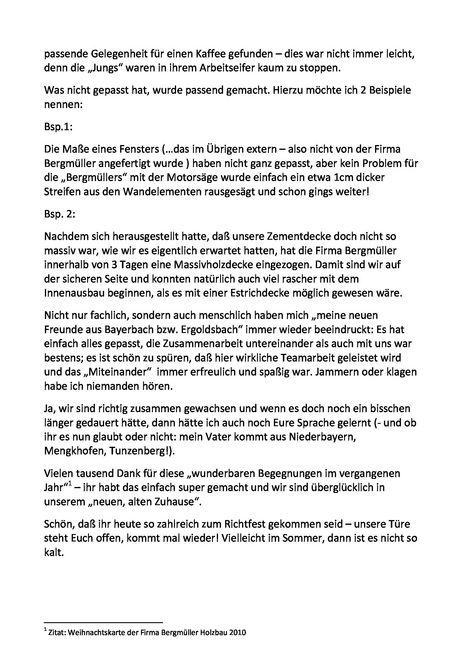 Empfehlung Aufstockung